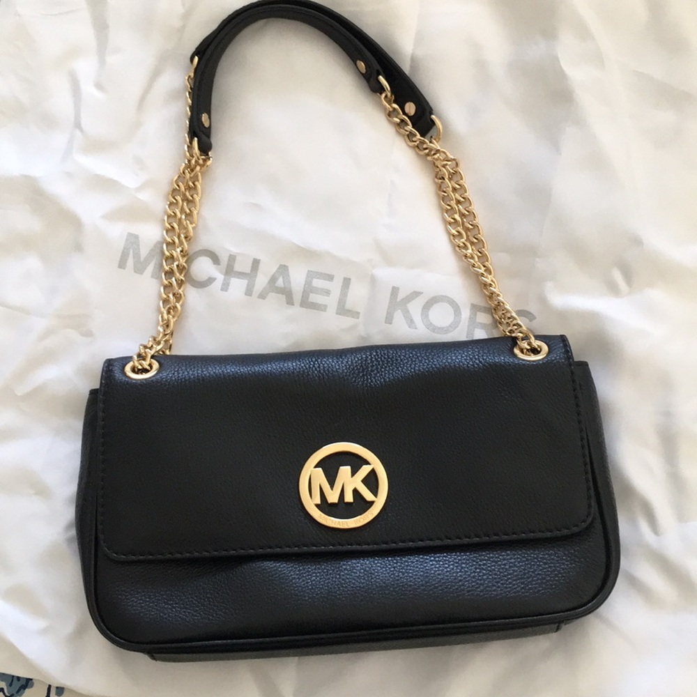 Michael Kors Black Gold Chain Handbag